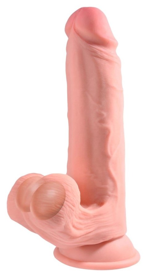 King Cock Plus - Realistyczne Dildo Z Kulkami W Jądrach I Przyssawką 22,9 CM Jasny Kolor Skóry King Cock Plus - Realistyczne Dildo Z Kulkami W Jądrach I Przyssawką 22,9 CM Jasny Kolor Skóry