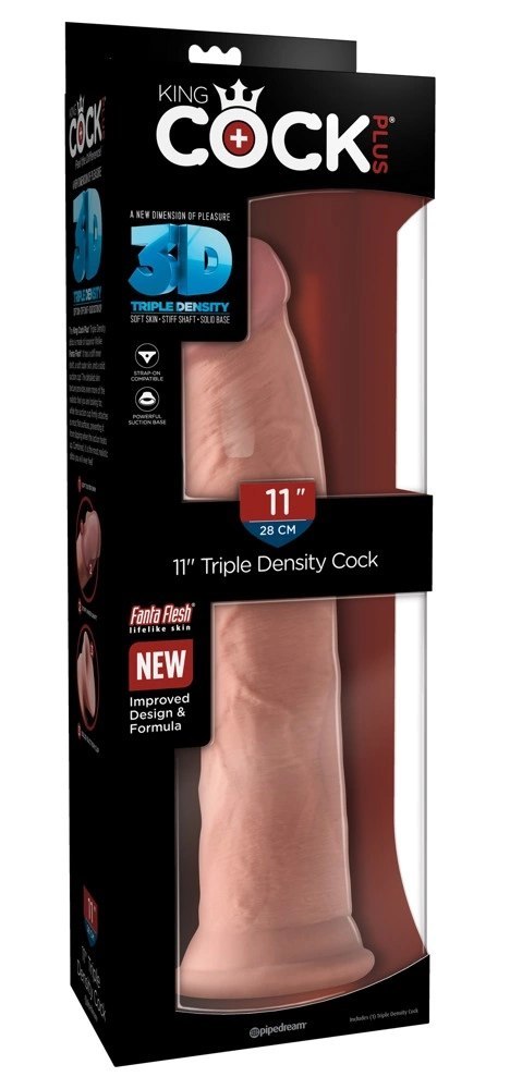 King Cock Plus - Realistyczne Naturalne Dildo Z Przyssawką 28 CM Jasny Kolor Skóry King Cock Plus - Realistyczne Naturalne Dildo Z Przyssawką 28 CM Jasny Kolor Skóry