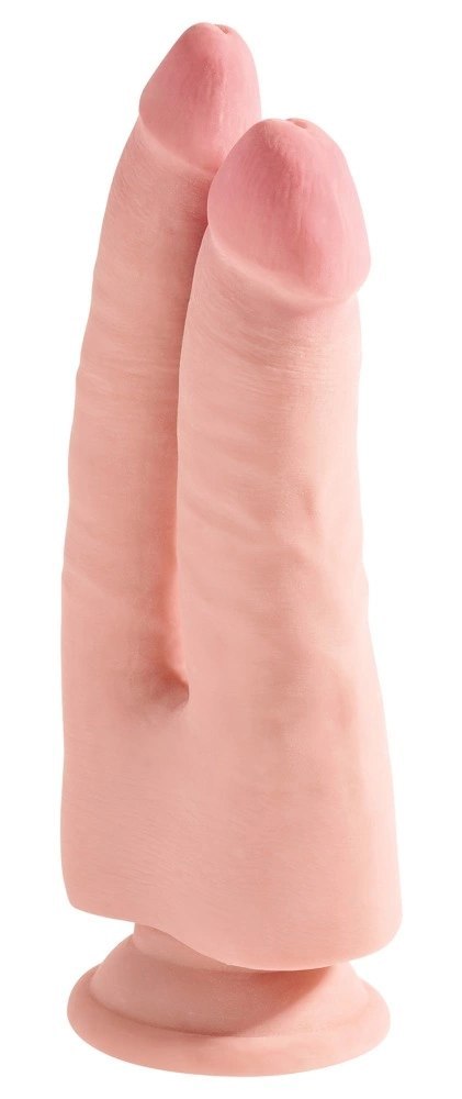 King Cock Plus - Realistyczne Podwójne Dildo Z Przyssawką 24 CM Jasny Kolor Skóry King Cock Plus - Realistyczne Podwójne Dildo Z Przyssawką 24 CM Jasny Kolor Skóry