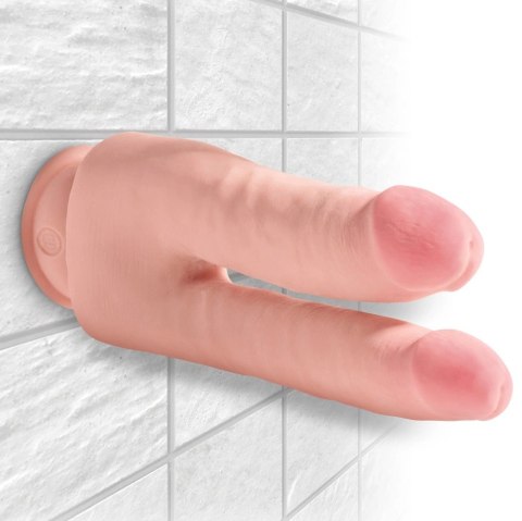 King Cock Plus - Realistyczne Podwójne Dildo Z Przyssawką 24 CM Jasny Kolor Skóry King Cock Plus - Realistyczne Podwójne Dildo Z Przyssawką 24 CM Jasny Kolor Skóry