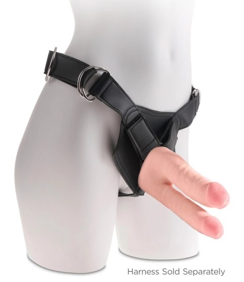 King Cock Plus - Realistyczne Podwójne Dildo Z Przyssawką 24 CM Jasny Kolor Skóry King Cock Plus - Realistyczne Podwójne Dildo Z Przyssawką 24 CM Jasny Kolor Skóry