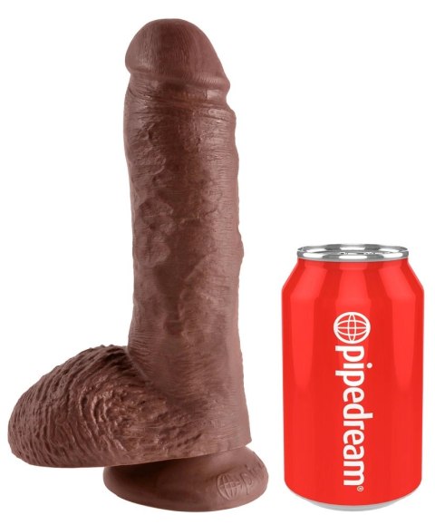 King Cock - Realistyczne Dildo Z Żołędziem Jądrami I Żyłkami 20 CM Ciemny Kolor Skóry King Cock - Realistyczne Dildo Z Żołędziem Jądrami I Żyłkami 20 CM Ciemny Kolor Skóry