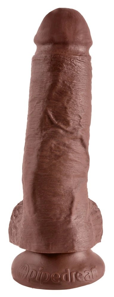 King Cock - Realistyczne Dildo Z Żołędziem Jądrami I Żyłkami 20 CM Ciemny Kolor Skóry King Cock - Realistyczne Dildo Z Żołędziem Jądrami I Żyłkami 20 CM Ciemny Kolor Skóry