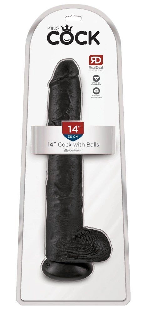 King Cock - Realistyczne Duże Dildo Z Przyssawką 36 CM Czarny King Cock - Realistyczne Duże Dildo Z Przyssawką 36 CM Czarny