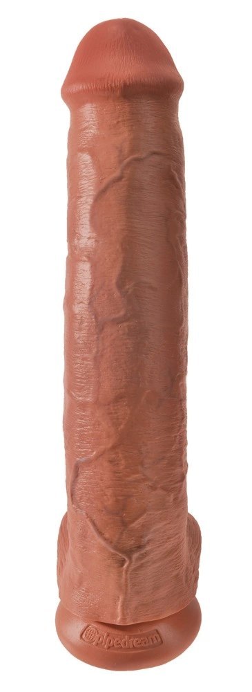 King Cock - Realistyczne Duże Dildo Z Przyssawką 38 CM Ciemny Kolor Skóry King Cock - Realistyczne Duże Dildo Z Przyssawką 38 CM Ciemny Kolor Skóry