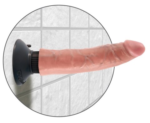 King Cock - Realistyczny Wibrator Jak Naturalny Penis Z Przyssawką 18 CM Jasny Kolor Skóry King Cock - Realistyczny Wibrator Jak Naturalny Penis Z Przyssawką 18 CM Jasny Kolor Skóry