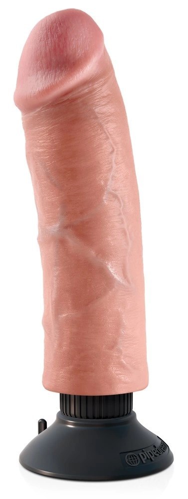 King Cock - Realistyczny Wibrator Jak Naturalny Penis Z Przyssawką 20 CM Jasny Kolor Skóry King Cock - Realistyczny Wibrator Jak Naturalny Penis Z Przyssawką 20 CM Jasny Kolor Skóry