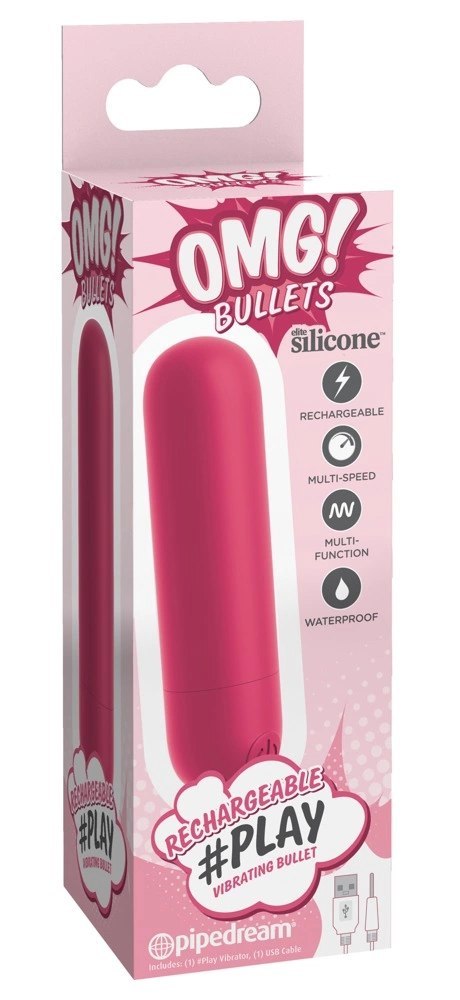 OMG! - Mini Wibrator Wibrobullet 10 Trybów Wibracji 7,6cm Czerwony OMG! - Mini Wibrator Wibrobullet 10 Trybów Wibracji 7,6cm Czerwony