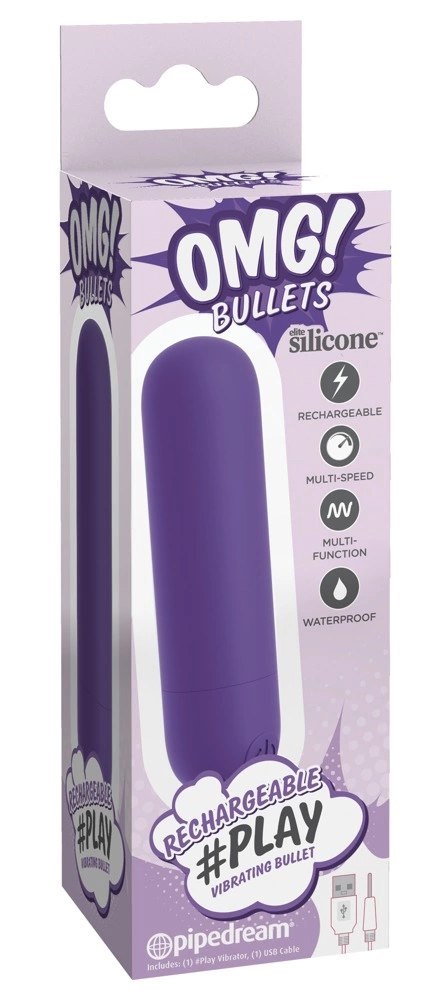 OMG! - Mini Wibrator Wibrobullet 10 Trybów Wibracji 7,6cm Fioletowy OMG! - Mini Wibrator Wibrobullet 10 Trybów Wibracji 7,6cm Fioletowy