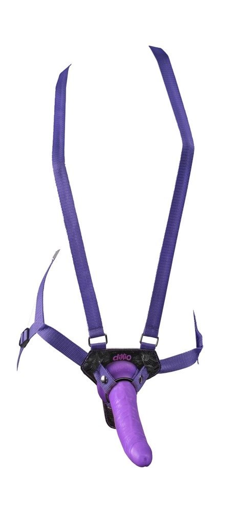 Dillio - Dildo Strap-On Uprząż Fioletowy 19cm Dillio - Dildo Strap-On Uprząż Fioletowy 19cm