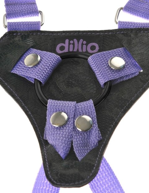 Dillio - Dildo Strap-On Uprząż Fioletowy 19cm Dillio - Dildo Strap-On Uprząż Fioletowy 19cm