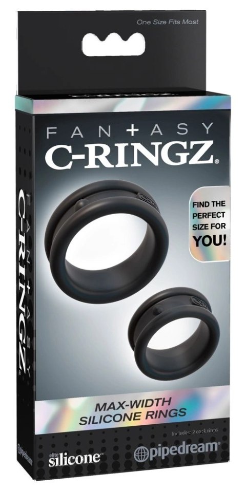 Fantasy C-Ringz- 2in1 Pierścień Na Penisa I Drugi Na Jądra Czarny Fantasy C-Ringz- 2in1 Pierścień Na Penisa I Drugi Na Jądra Czarny