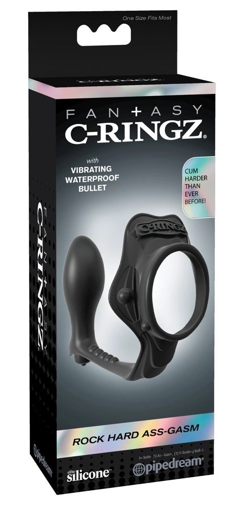 Fantasy C-Ringz- Pierścień Erekcyjny Z Wtyczką Analną Czarny Fantasy C-Ringz- Pierścień Erekcyjny Z Wtyczką Analną Czarny