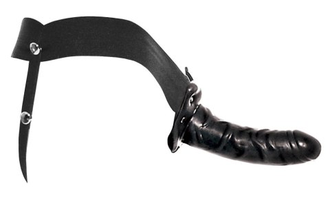 Fetish Fantasy Series - Puste Naturalne Dildo Z Paskiem Czarne 18cm Fetish Fantasy Series - Puste Naturalne Dildo Z Paskiem Czarne 18cm