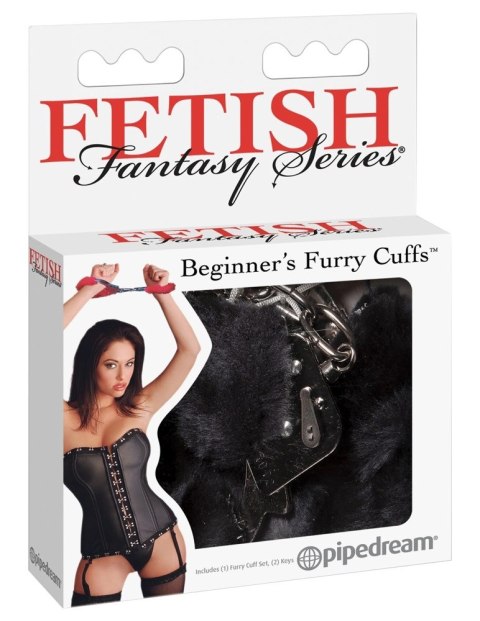 Fetish Fantasy Series - Srebrne Kajdanki Z Czarnym Futerkiem 2 Kluczki Fetish Fantasy Series - Srebrne Kajdanki Z Czarnym Futerkiem 2 Kluczki