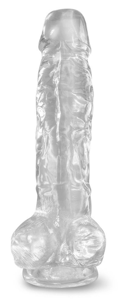King Cock Clear - Realistyczne Dildo Z Jądrami I Przyssawką Przezroczyste 20 CM King Cock Clear - Realistyczne Dildo Z Jądrami I Przyssawką Przezroczyste 20 CM