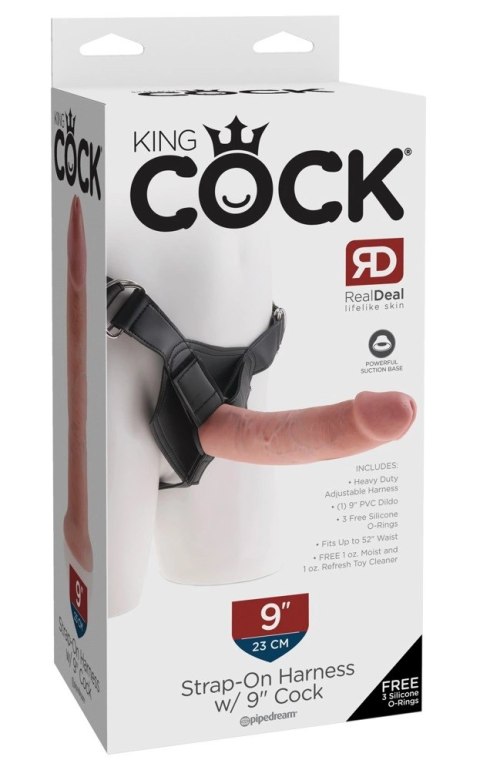King Cock - Realistyczne Dildo Strap-On 23 CM Jasny Kolor Skóry King Cock - Realistyczne Dildo Strap-On 23 CM Jasny Kolor Skóry