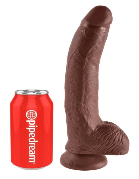 King Cock - Realistyczne Dildo Z Żołędziem Jądrami I Żyłkami 23 CM Brązowy Kolor Skóry King Cock - Realistyczne Dildo Z Żołędziem Jądrami I Żyłkami 23 CM Brązowy Kolor Skóry