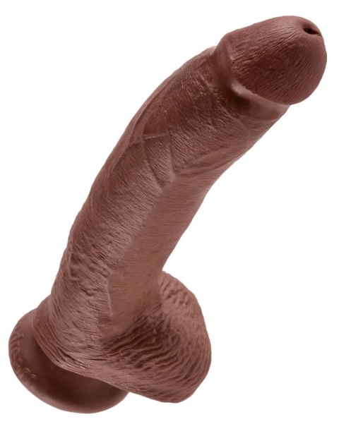 King Cock - Realistyczne Dildo Z Żołędziem Jądrami I Żyłkami 23 CM Brązowy Kolor Skóry King Cock - Realistyczne Dildo Z Żołędziem Jądrami I Żyłkami 23 CM Brązowy Kolor Skóry
