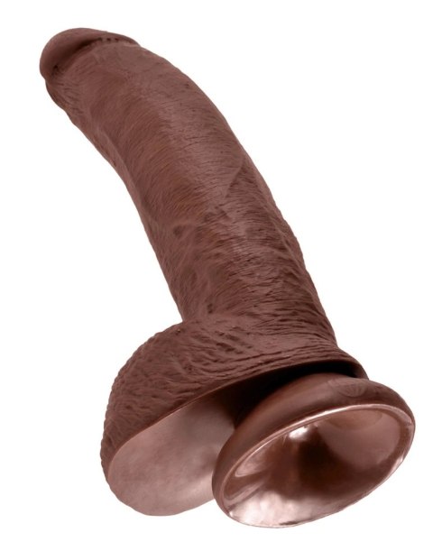 King Cock - Realistyczne Dildo Z Żołędziem Jądrami I Żyłkami 23 CM Brązowy Kolor Skóry King Cock - Realistyczne Dildo Z Żołędziem Jądrami I Żyłkami 23 CM Brązowy Kolor Skóry