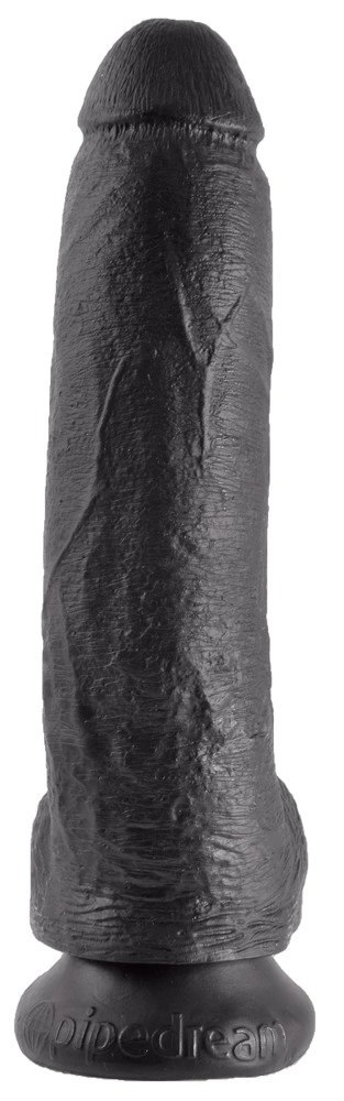 King Cock - Realistyczne Dildo Z Żołędziem Jądrami I Żyłkami 23 CM Czarny King Cock - Realistyczne Dildo Z Żołędziem Jądrami I Żyłkami 23 CM Czarny