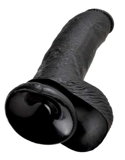 King Cock - Realistyczne Dildo Z Żołędziem Jądrami I Żyłkami 23 CM Czarny King Cock - Realistyczne Dildo Z Żołędziem Jądrami I Żyłkami 23 CM Czarny