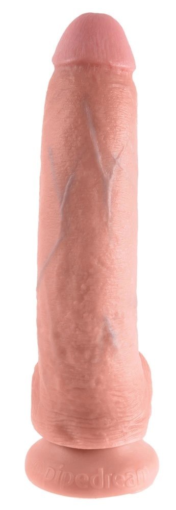 King Cock - Realistyczne Dildo Z Żołędziem Jądrami I Żyłkami 23 CM Jasny Kolor Skóry King Cock - Realistyczne Dildo Z Żołędziem Jądrami I Żyłkami 23 CM Jasny Kolor Skóry