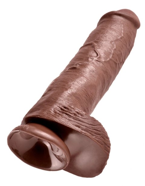 King Cock - Realistyczne Dildo Z Żołędziem Jądrami I Żyłkami 28 CM Brązowy Kolor Skóry King Cock - Realistyczne Dildo Z Żołędziem Jądrami I Żyłkami 28 CM Brązowy Kolor Skóry
