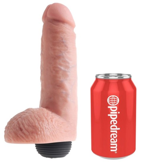King Cock - Realistyczne Naturalne Dildo Z Wytryskiem 20 CM Jasny Kolor Skóry King Cock - Realistyczne Naturalne Dildo Z Wytryskiem 20 CM Jasny Kolor Skóry