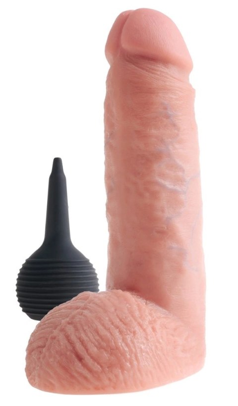 King Cock - Realistyczne Naturalne Dildo Z Wytryskiem 20 CM Jasny Kolor Skóry King Cock - Realistyczne Naturalne Dildo Z Wytryskiem 20 CM Jasny Kolor Skóry