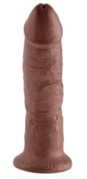King Cock - Realistyczne Zakrzywione Dildo Z Przyssawką 23 CM Brązowy Kolor Skóry
