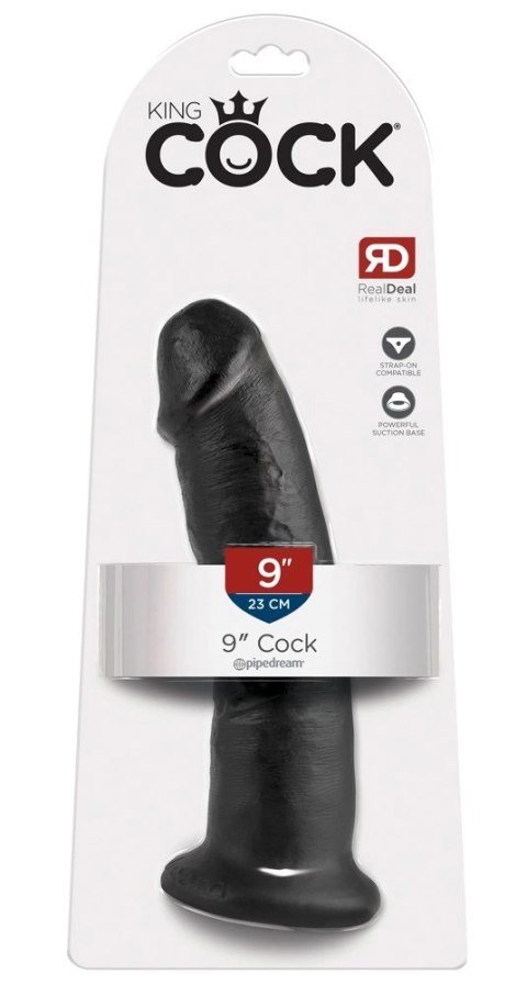 King Cock - Realistyczne Zakrzywione Dildo Z Przyssawką 23 CM Czarny King Cock - Realistyczne Zakrzywione Dildo Z Przyssawką 23 CM Czarny