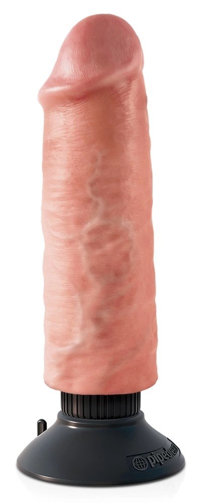 King Cock - Realistyczny Wibrator Jak Naturalny Penis Z Przyssawką 20 CM Jasny Kolor Skóry King Cock - Realistyczny Wibrator Jak Naturalny Penis Z Przyssawką 20 CM Jasny Kolor Skóry