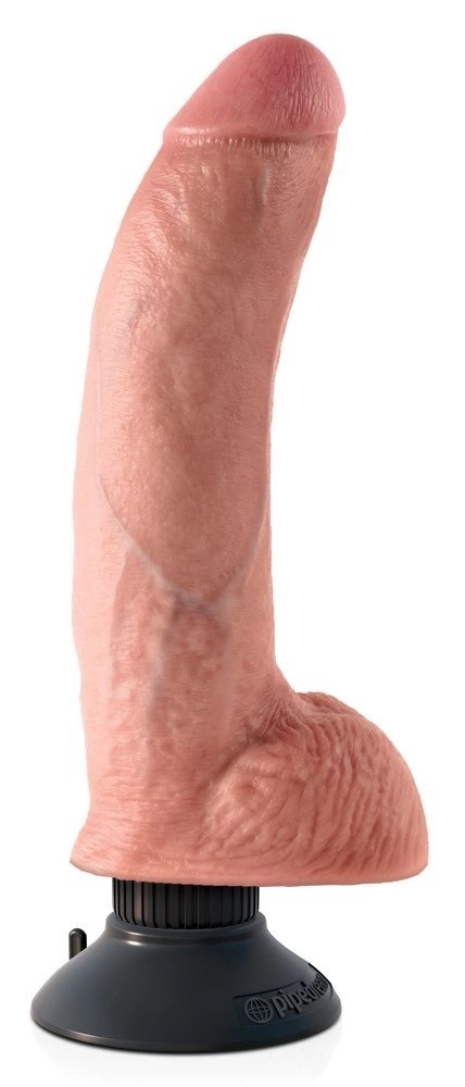 King Cock - Realistyczny Wibrator Z Jądrami I Przyssawką 23 CM Jasny Kolor Skóry King Cock - Realistyczny Wibrator Z Jądrami I Przyssawką 23 CM Jasny Kolor Skóry