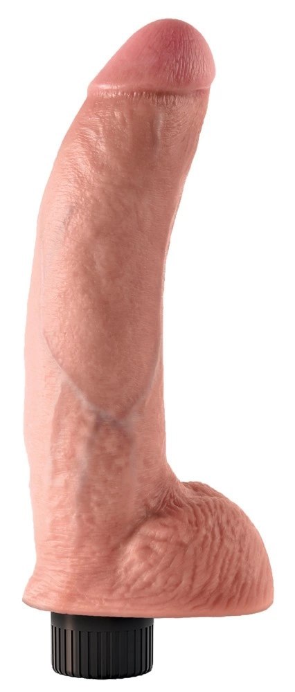 King Cock - Realistyczny Wibrator Z Jądrami I Przyssawką 23 CM Jasny Kolor Skóry King Cock - Realistyczny Wibrator Z Jądrami I Przyssawką 23 CM Jasny Kolor Skóry