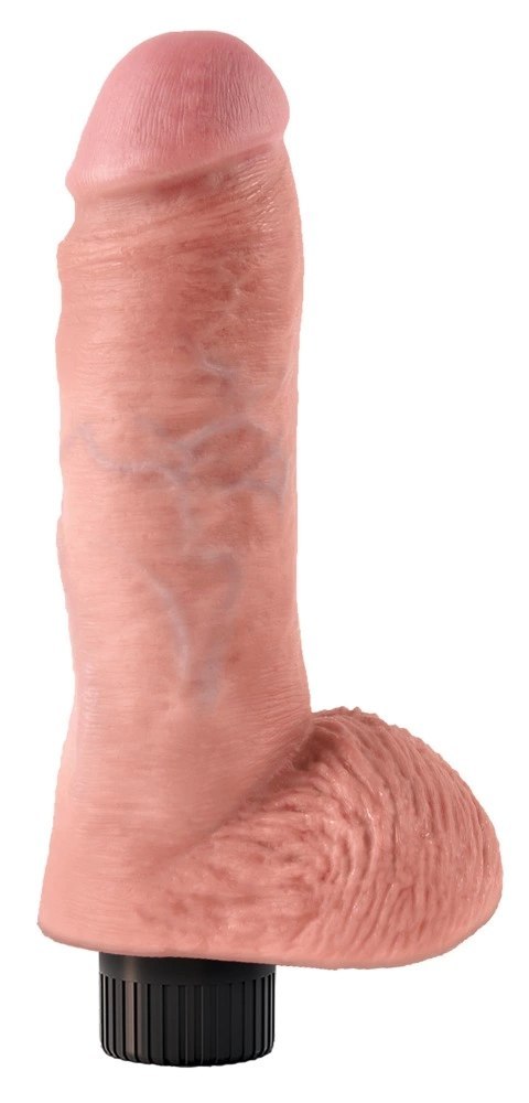 King Cock - Realistyczny Wibrator Z Jądrami I Przyssawką 24 CM Jasny Kolor Skóry King Cock - Realistyczny Wibrator Z Jądrami I Przyssawką 24 CM Jasny Kolor Skóry