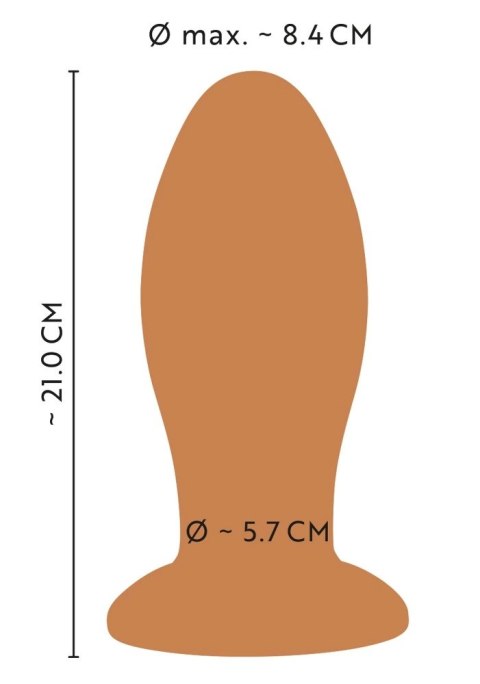 ANOS - Miękka Wtyczka Analna Z Przyssawką 21 CM Pomarańczowa ANOS - Miękka Wtyczka Analna Z Przyssawką 21 CM Pomarańczowa
