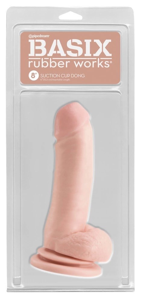 Basix - Naturalne Dildo Z Jądrami Cieliste Basix - Naturalne Dildo Z Jądrami Cieliste