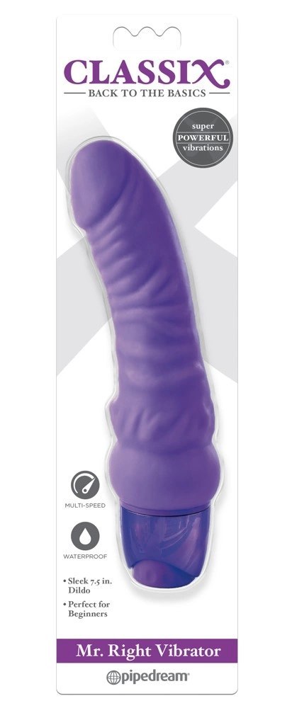Classix-Wibrator Realistyczny Silne Drgania Fioletowy Classix-Wibrator Realistyczny Silne Drgania Fioletowy