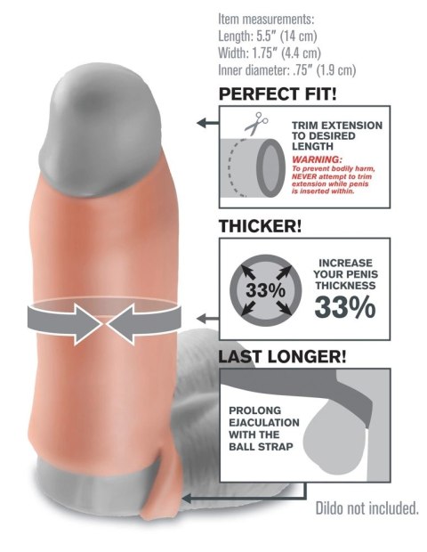Fantasy X-Tensions - Nakładka Na Penisa 33% Większy Penis Cielisty 14cm Fantasy X-Tensions - Nakładka Na Penisa 33% Większy Penis Cielisty 14cm