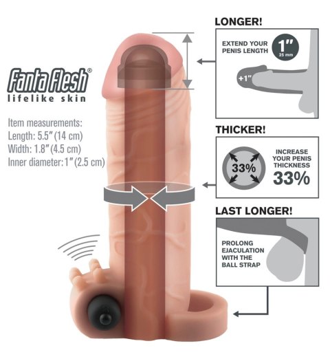 Fantasy X-Tensions - Wibrująca Nakładka Na Penisa 33% Grubszy +2.5 Cm Dłuższy Fantasy X-Tensions - Wibrująca Nakładka Na Penisa 33% Grubszy +2.5 Cm Dłuższy