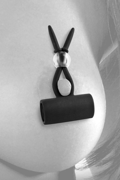 Fetish - Czarne Zaciski Na Sutki Z Gorącymi Wibracjami I Stymulacją Fetish - Czarne Zaciski Na Sutki Z Gorącymi Wibracjami I Stymulacją
