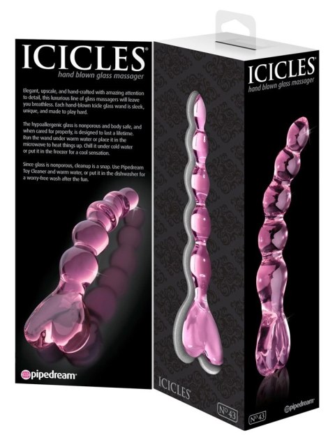 Icicles - Kulkowe Szklane Dildo Z Serduszkiem Icicles - Kulkowe Szklane Dildo Z Serduszkiem