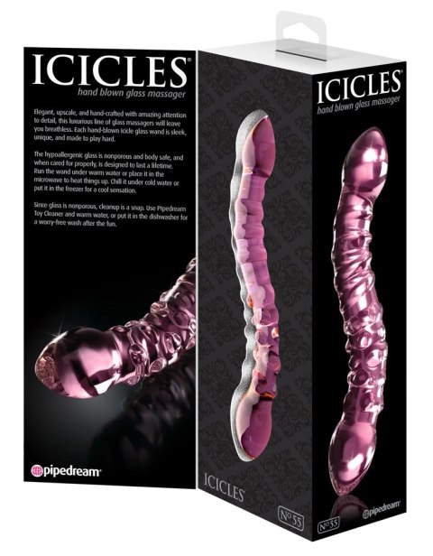 Icicles - Podwójne Szklane Dildo Z Wypustkami Icicles - Podwójne Szklane Dildo Z Wypustkami