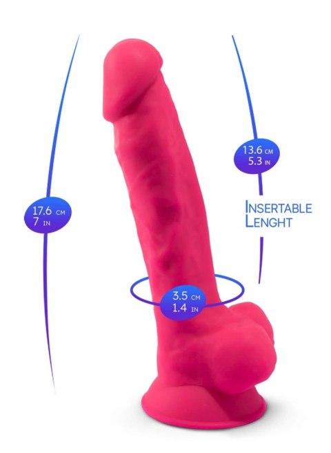 Silexd - Realistyczne Dildo Z Żyłami Żołędziem I Jądrami Różowe 17.5cm Silexd - Realistyczne Dildo Z Żyłami Żołędziem I Jądrami Różowe 17.5cm