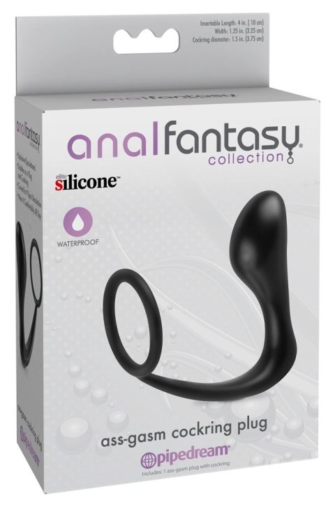 Analfantasy - Pierścień Na Penisa Z Wtyczką Stymulującą Punkt-P Analfantasy - Pierścień Na Penisa Z Wtyczką Stymulującą Punkt-P