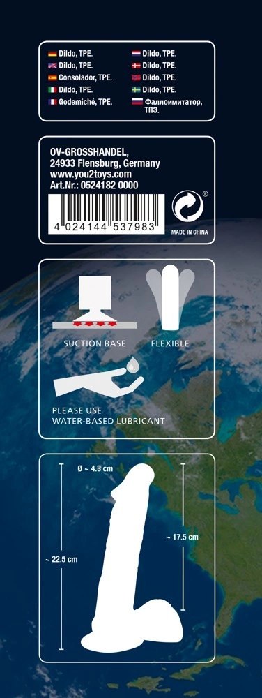 European Lover - Realistyczne Dildo Z Przyssawką 22.5 Cm European Lover - Realistyczne Dildo Z Przyssawką 22.5 Cm