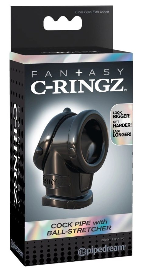 Fantasy C-Ringz - Elastyczny Pierścień Na Penisa I Jądra Czarny 8,3cm Fantasy C-Ringz - Elastyczny Pierścień Na Penisa I Jądra Czarny 8,3cm