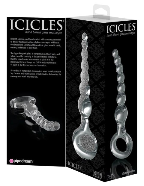 Icicles - Szklane Koraliki Analne Z Uchwytem Icicles - Szklane Koraliki Analne Z Uchwytem