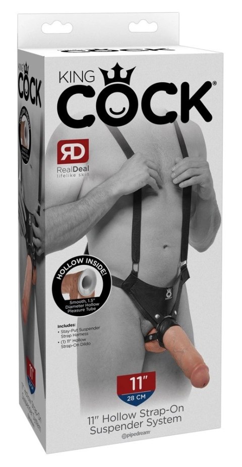 King Cock - Realistyczne Dildo Strap-On Na Szelkach 28 CM King Cock - Realistyczne Dildo Strap-On Na Szelkach 28 CM